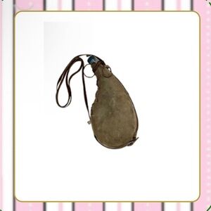 Vintage Leather Bound Water Bottle Carry Satchel ✨Military✨
